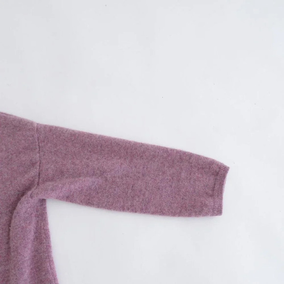 Garnet Hill Purple Fine Knit Bell 100% Cashmere Peplum Lightweight Sweater XS - Picture 5 of 10